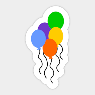 Colorful floating balloons Sticker